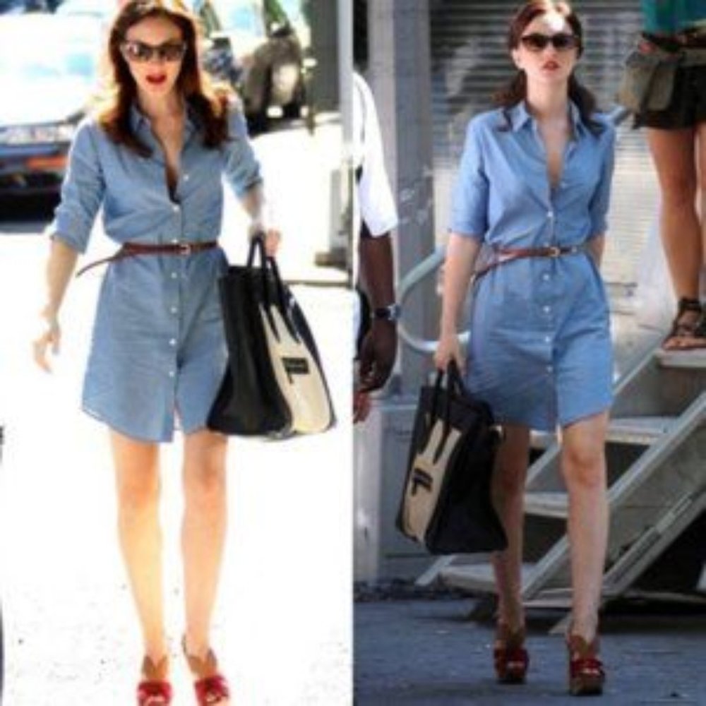 Theory Ashley chambray shirt dress size 4